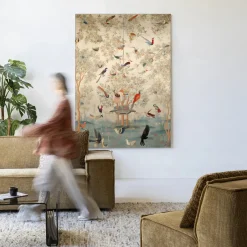 Hot Urban Cotton Wandkleed Oriental Day in maat en frame naar keuze