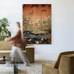 Urban Cotton Wandkleed Oriental Night in maat en frame naar keuze