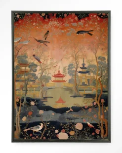 Urban Cotton Wandkleed Oriental Night in maat en frame naar keuze