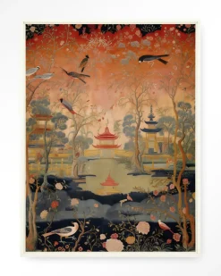 Urban Cotton Wandkleed Oriental Night in maat en frame naar keuze