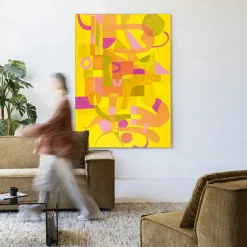 Outlet Urban Cotton Wandkleed Otono Dorado in maat en frame naar keuze