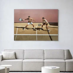 New Urban Cotton Wandkleed Padel Court in maat en frame naar keuze