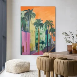 Discount Urban Cotton Wandkleed Palm Street in maat en frame naar keuze