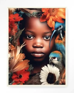 Online Urban Cotton Wandkleed Paradise Bird in maat en frame naar keuze