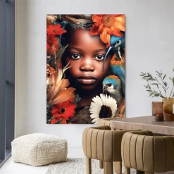 Online Urban Cotton Wandkleed Paradise Bird in maat en frame naar keuze