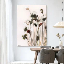 New Urban Cotton Wandkleed Pastel Flowers 2 in maat en frame naar keuze