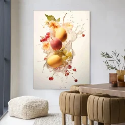 Best Urban Cotton Wandkleed Peachy Fruit Explosion in maat en frame naar keuze