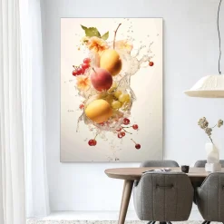 Best Urban Cotton Wandkleed Peachy Fruit Explosion in maat en frame naar keuze