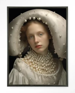 New Urban Cotton Wandkleed Pearl Princess in maat en frame naar keuze