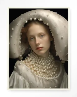 New Urban Cotton Wandkleed Pearl Princess in maat en frame naar keuze