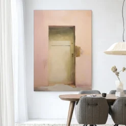 Online Urban Cotton Wandkleed Pink Door in maat en frame naar keuze