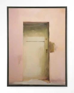 Online Urban Cotton Wandkleed Pink Door in maat en frame naar keuze