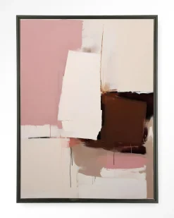 Online Urban Cotton Wandkleed Pink Fields in maat en frame naar keuze