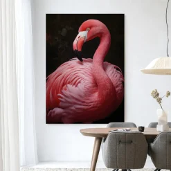 Discount Urban Cotton Wandkleed Pink Flamingo in maat en frame naar keuze