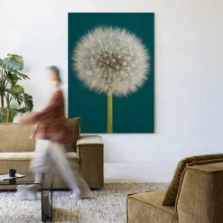 New Urban Cotton Wandkleed Pluizige Paardenbloem in maat en frame naar keuze