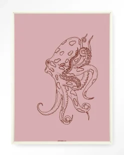 Hot Urban Cotton Wandkleed Polypus in maat en frame naar keuze