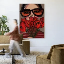 Best Urban Cotton Wandkleed Poppy in maat en frame naar keuze