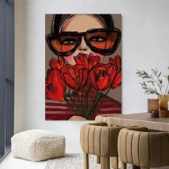 Best Urban Cotton Wandkleed Poppy in maat en frame naar keuze