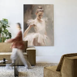 Outlet Urban Cotton Wandkleed Posing Ballerina in maat en frame naar keuze