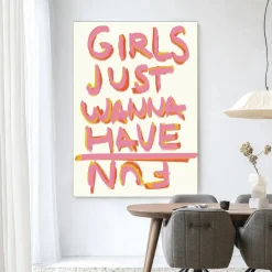 Online Urban Cotton Wandkleed P.S Written By A Girl in maat en frame naar keuze