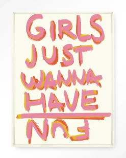 Online Urban Cotton Wandkleed P.S Written By A Girl in maat en frame naar keuze