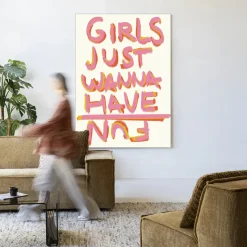 Online Urban Cotton Wandkleed P.S Written By A Girl in maat en frame naar keuze