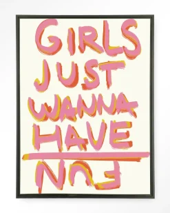 Online Urban Cotton Wandkleed P.S Written By A Girl in maat en frame naar keuze