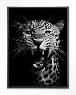 Hot Urban Cotton Wandkleed Rawr Cheetah in maat en frame naar keuze