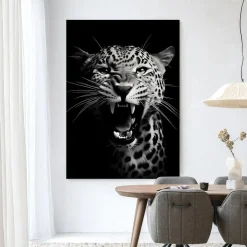 Hot Urban Cotton Wandkleed Rawr Cheetah in maat en frame naar keuze