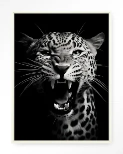 Hot Urban Cotton Wandkleed Rawr Cheetah in maat en frame naar keuze