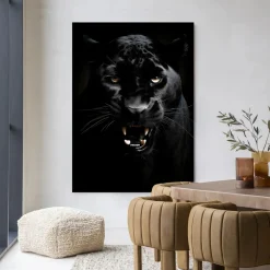 New Urban Cotton Wandkleed Rawr Panther in maat en frame naar keuze