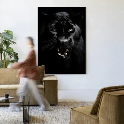 New Urban Cotton Wandkleed Rawr Panther in maat en frame naar keuze