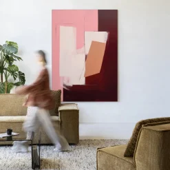 Discount Urban Cotton Wandkleed Red Fields in maat en frame naar keuze