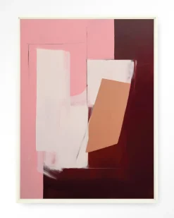 Discount Urban Cotton Wandkleed Red Fields in maat en frame naar keuze