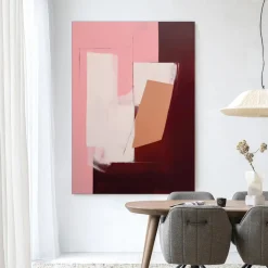 Discount Urban Cotton Wandkleed Red Fields in maat en frame naar keuze