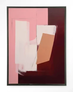 Discount Urban Cotton Wandkleed Red Fields in maat en frame naar keuze