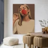 Sale Urban Cotton Wandkleed Red Poppy Girl in maat en frame naar keuze