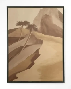 Urban Cotton Wandkleed Rocky Palm in maat en frame naar keuze