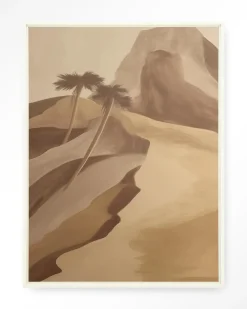 Urban Cotton Wandkleed Rocky Palm in maat en frame naar keuze