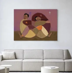 Clearance Urban Cotton Wandkleed Rolling Sisters in maat en frame naar keuze