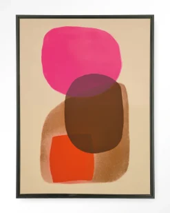 Outlet Urban Cotton Wandkleed Rosy Echo in maat en frame naar keuze