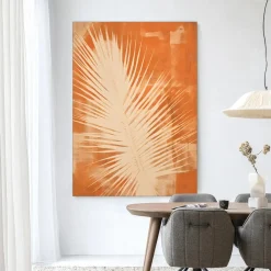 Urban Cotton Wandkleed Rusty Leaf in maat en frame naar keuze