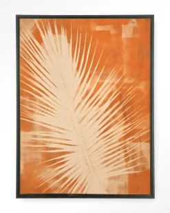 Urban Cotton Wandkleed Rusty Leaf in maat en frame naar keuze