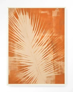 Urban Cotton Wandkleed Rusty Leaf in maat en frame naar keuze