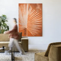 Discount Urban Cotton Wandkleed Rusty Palm in maat en frame naar keuze