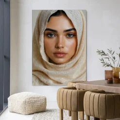 Hot Urban Cotton Wandkleed Sahara in maat en frame naar keuze