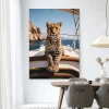 Outlet Urban Cotton Wandkleed Sailboat Cheetah in maat en frame naar keuze