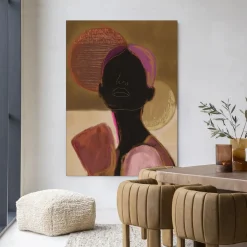 Clearance Urban Cotton Wandkleed Silhouette Lady 2 in maat en frame naar keuze