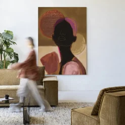 Clearance Urban Cotton Wandkleed Silhouette Lady 2 in maat en frame naar keuze