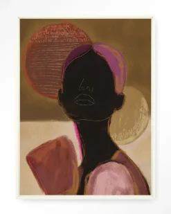 Clearance Urban Cotton Wandkleed Silhouette Lady 2 in maat en frame naar keuze